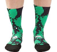 Ridefyl,Calcetines Ciclismo Paint Green, Talla M-L, Unisex, Deportes, MTB, Running, Crossfit, Fitness, Caña Alta, Divertido, Transpirable