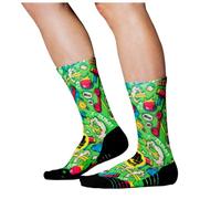 Ridefyl, Calcetines Ciclismo Yeah, Talla M-L, Unisex, Deportes, MTB, Running, Crossfit, Fitness, Caña Alta, Divertido, Transpirable