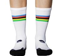 Ridefyl Calcetines Deportivos Ciclismo, CrossFit y Running - Caña Media Crew - Transpirables, Forma Anatómica - Unisex - Diseños Originales (FR/ES, Números, 41, 46, Regular, Regular, World Cup)