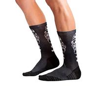 Ridefyl Calcetines Deportivos Ciclismo, CrossFit y Running - Caña Media Crew - Transpirables, Forma Anatómica - Unisex - Diseños Originales (FR/ES, Números, 41, 46, Regular, Regular, Fuck Wars)