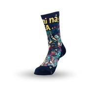 Ridefyl Calcetines originales No ni ná | Deportivos para ciclismo, running, gimnasio o crossfit | Diseño manchego, altura media, tejido técnico transpirable