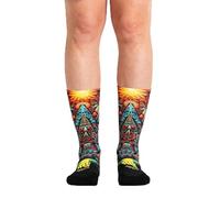 Ridefyl Ciclismo Crossfit Deporte-Calcetines Casual, Pyramids, ML Unisex