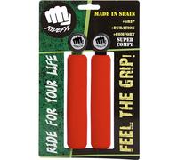 Ridefyl Puños de Bicicleta Super Comfy Accesorios Bicicleta Ciclismo Deporte Adultos Unisex Color Rojo Talla Única 34 mm Fabricado en España, Estandar