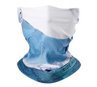 RIDEIRON Máscara Facial motocicleta muchos diseños diferentes máscara protectora, protección UV transpirable pañuelo de cuello motocicleta para la moto, bicicleta, pesca, senderismo,Blanco Azul