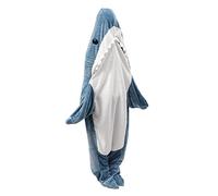 RIdelf Manta de tiburón con Capucha for Mujer, Kigurumi for Hombre con Mangas, Manta de tiburón usable, Pijama de una Pieza de tiburón Suave (Color : A, Size : 190X90cm)