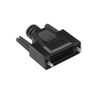 RIDENS 1 PC DB26 Conector de Soldadura H-D-B26 3 Filas de 26 Pin Conectores DB26 Conectores de Alambre de Soldadura Femenina Macho Oscuro (Color : Black Shell)