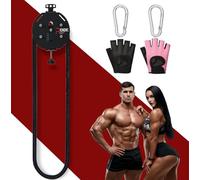 RIDEONMOP Entrenador de Cuerda Infinita, Sistema de Máquina de Polea con Resistencia Ajustable, Sistema de Polea Portátil, Máquina de Entrenamiento de Resistencia para Gimnasio en Casa