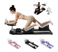 RIDEONMOP Entrenador de Estiramiento de Giro de Columna para Gimnasio en Casa, Máquina Rastrillo de Escultura Corporal de Quema de Grasa Eficiente,Negro