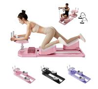 RIDEONMOP Entrenador de Estiramiento de Giro de Columna para Gimnasio en Casa, Máquina Rastrillo de Escultura Corporal de Quema de Grasa Eficiente,Rosado