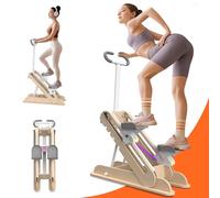 RIDEONMOP Escaleras plegables para ejercicio en casa, para entrenamiento de cuerpo completo, máquina de entrenamiento vertical con pedales de manillar ajustables y pendiente y resistencia