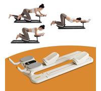 RIDEONMOP Máquina rascadora Quema Grasa para Fitness, máquina Ajustable para Entrenar Abdominales, Entrenador de Giro y Estiramiento de Columna para Gimnasio en casa,Blanca