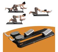 RIDEONMOP Máquina rascadora Quema Grasa para Fitness, máquina Ajustable para Entrenar Abdominales, Entrenador de Giro y Estiramiento de Columna para Gimnasio en casa,Negro