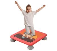 RIDEONMOP Mini trampolín para niños, trampolín para bebés, Equipo de Entrenamiento de integración sensorial para niños con Autismo, trampolín Cuadrado con Base Antideslizante.,Red b