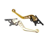 Riderai Palancas de embrague de moto 1 par de palancas freno y embrague universales para motocicleta, aleación aluminio CNC,para modificación scooters motos(Amarillo)