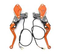 Riderai Palancas de embrague de moto Manetas de freno universales para motocicleta, 7/8" y 22 mm, para Honda para Yamaha MSX125(Orange AA)