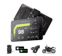 RiderNav R7X Pantalla Inalámbrica para Moto con Apple CarPlay y Android Auto,Soporte de Liberación Rápida,Pantalla de 7" 1200 Nits 60fps, Impermeable IP69K,Control de Cámara de Acción,Ajuste Universal