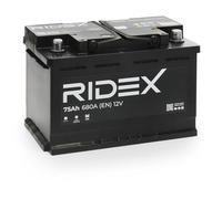 RIDEX 1S0009 Batería Coche 75Ah 680A 12V B13 DIN/ISO L3 Baterías de Arranque de 70Ah 65Ah Compatible con VW Polo V Hatchback 6R1, 6C1 Golf VII Hatchback 5G1, BQ1, BE1, BE2 Passat B8 Variant 3G5, CB5
