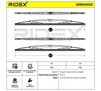 RIDEX 298W0033 Limpiaparabrisas