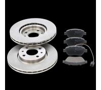 RIDEX 3405B0064 Kit Kit de discos de freno y pastillas Delantero sin tornillos compatible con VW Golf Plus/Crossgolf 5M1, 521