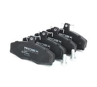 RIDEX 402B0237 Juego para eje Juego de pastillas de freno Delantero con muelle Chapa antichirridos Compatible con VW Caddy II Pick-up 9U7