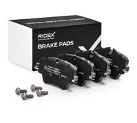 RIDEX 402B1129 Juego para eje Juego de pastillas de freno Delantero con tornillos pinza freno Compatible con BMW 5 Sedán G30, F90
