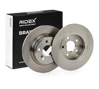RIDEX 82B1027 2x Disco de freno Trasero sin tornillos Compatible con MERCEDES-BENZ Clase A W176