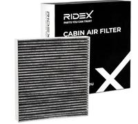 RIDEX Filtro de habitáculo 424I0215 Filtro de partículas Filtro de carbón activado Altura: 29 Ancho: 235 Longitud: 250 compatible con VW Polo V Hatchback 6R1, 6C1 Polo IV Hatchback 9N, 9A