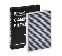 RIDEX Filtro de habitáculo 424I0870 Filtro de carbón activado con efecto absorbedor de olores Cartucho filtrante Altura: 20 Ancho: 179 Longitud: 253 compatible con TESLA Model S 5YJS