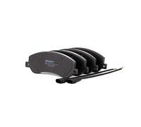 RIDEX Juego de pastillas de freno Delantero con contacto avisador de desgaste | ECE-R90 402B0283 Juego de pastillas de freno compatible con VW Amarok Pick-up 2HA, 2HB, S1B, S6B, S7A, S7B