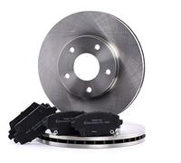 RIDEX Kit de discos de freno y pastillas 3405B0164 Eje delantero sin tornillos ventilado