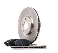 RIDEX Kit de discos de freno y pastillas 3405B1008 Eje delantero sin tornillos ventilación interna compatible con RENAULT Koleos I HY, NISSAN Qashqai/Qashqai +2 I J10, NJ10