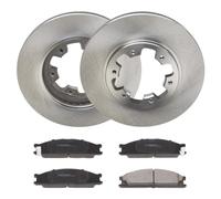 RIDEX Kit de discos de freno y pastillas 3405B2176 Eje trasero con tornillos pinza freno & Chapa antichirridos macizo