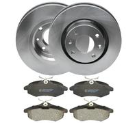 RIDEX Kit de Discos de Freno y Pastillas - Discos de Freno Eje delantero 266 ventilación externa - Pastillas de Freno compatible con CITROËN C3 II SC C3 I Hatchback FC, FN C2 Hatchback JM sin perno de