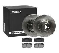 RIDEX Kit de Discos de Freno y Pastillas - Discos de Freno Eje delantero 329,7 perforado/ventil. int. - Pastillas de Freno compatible con MERCEDES-BENZ Clase E Sedán W211 Clase E T-modell S211 SL R230