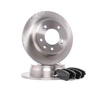 RIDEX Kit de Discos de Freno y Pastillas - Discos de Freno Eje trasero 262 macizo - Pastillas de Freno compatible con HYUNDAI i30 FD, KIA CEE'D SW ED Chapa antichirridos