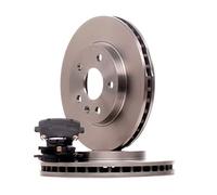 RIDEX Kit de Discos de Freno y Pastillas - Discos de Freno Eje trasero 296 296,0 ventilación interna - Pastillas de Freno compatible con OPEL Insignia A Sports Tourer G09 con clip de émbolo Chapa