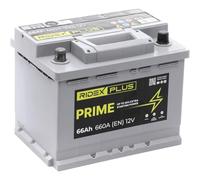 RIDEX PLUS 1S0008P Prime Batería Coche 66Ah 660A 12V B13 DIN/ISO L2 Baterías de Arranque de 65Ah 63Ah 60Ah Compatible con VW Polo V Hatchback 6R1, 6C1 Golf VII Hatchback 5G1, BQ1, BE1, BE2 GOLF VI 5K1