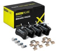 RIDEX PLUS 402B0029P Juego para eje Juego de pastillas de freno Trasero con muelle Compatible con VW Polo V Hatchback 6R1, 6C1