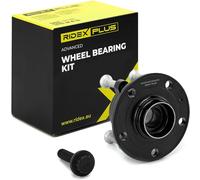RIDEX PLUS 654W0009P Juego de cojinete de rueda Delantero, ambos lados con anillo sensor magnético incorporado con tornillos Compatible con VW Golf VII Hatchback 5G1, BQ1, BE1, BE2