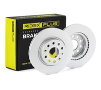 RIDEX PLUS 82B0027P 2x Disco de freno Delantero con tornillos Compatible con VW Golf VII Hatchback 5G1, BQ1, BE1, BE2