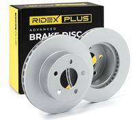RIDEX PLUS 82B0117P 2x Disco de freno Delantero sin tornillos Compatible con JEEP Grand Cherokee I ZJ, ZG