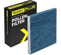 RIDEX PLUS Filtro de habitáculo 424I0630P detrás de la guantera Filtro carbón activado con polifenol con efecto bactericida Filtro partículas finas (PM 2.5) con efecto fungicida Filtro de carbón