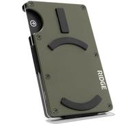 Ridge - Cartera para hombre, delgada, minimalista, compacta, tarjetero, con bolsillo frontal con protección RFID, con correa de dinero integrada, Oliva mate (MAGSAFE), Talla única, Hex Ridge