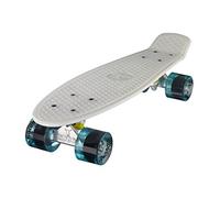 Ridge Glow In The Dark 22" Mini Cruiser Skateboard, Unisex-Youth, Blanco/Azul Claro, 56 cm