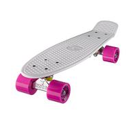 Ridge Original 22" Cruiser Skateboard, Unisex-Youth, Blanco/Rosa, 56 cm