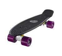 Ridge Original 22" Cruiser Skateboard, Unisex-Youth, Negro/Púrpura, 56 cm