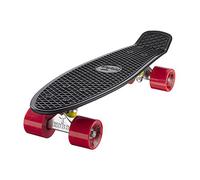 Ridge Retro 22 - Skateboard, Color Negro y Rojo, 55 cm (22'')