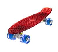 Ridge Skateboards Blaze Mini Cruiser 22", 55cm, Deck Transparente con Ruedas LED