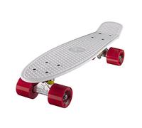 Ridge Skateboards Original Mini Cruiser 22", Hecho en el Reino Unido, 55cm, Blanco/Rojo
