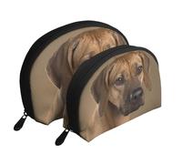 Ridgeback de Rodesia, Bolsa de Maquillaje de Concha, Monedero pequeño para Mujer, Bolsa de artículos de tocador, Bolsa de cosméticos, 2 Piezas